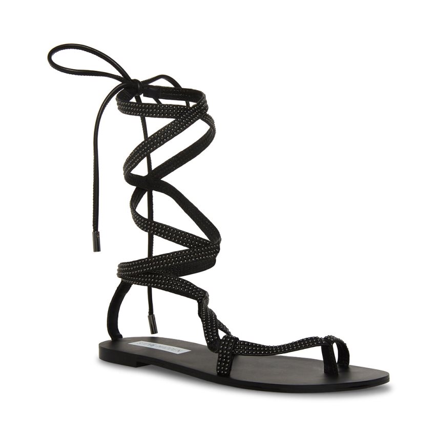 Black Steve Madden Kala-s Women's Flat Sandals | PH 6974OEI